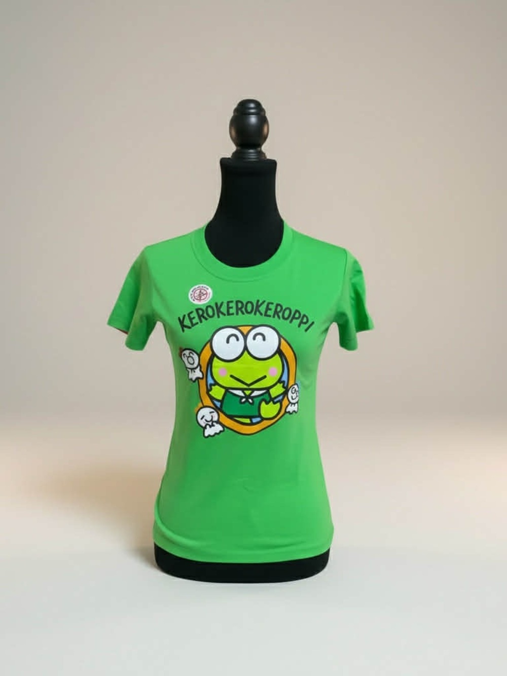 Kerokerokeroppi Graphic Tee - Bright Green